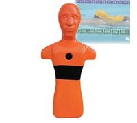 Mixtric Simulation Rescue Dummy, Water Rescue Dummy Drowning Prevention, Fire Training Drill Model, with 3 Water Injection Holes, for Pool, Beach & River Training,Orange
