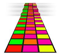 Mixweer 1 Pcs 118 x 39 Inch Disposable Neon Dance Floor 80s 90s Party Decorations DIY Plastic Dance Floor Neon Carpet Runner for Outdoor Birthday Party Supplies Wedding Favors