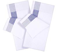 Mixweer 2 Pcs Caddy Golf Towel 22" x 42" Large Cotton Soft Golf Towels for Man Golf Lovers Christmas Golf Gifts (White with Blue Stripe)
