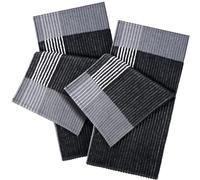 Mixweer 2 Pcs Caddy Golf Towel 22" x 42" Large Cotton Soft Golf Towels for Man Golf Lovers Christmas Golf Gifts (Black with White Stripe)