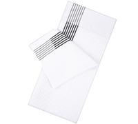 Mixweer 22" x 42" Large Caddie Style Golf Towel Cotton Caddy Towel Camping Towels for Golfers Tour Players Club(White with Black Stripe, 1 Pcs)