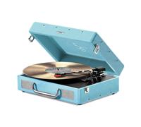 Mixx Revival 55 RetroStyle Portable Suitcase Vinyl Record Player with Built-in Stereo Speakers, Bluetooth In/Output, All Record Sizes with 45 RPM adapter, 33 1/3-45 Speed Options.
