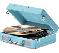 MIXX Revival 55 MRRP-55-BL-462 Belt Drive Bluetooth Turntable - Turquoise Blue, Blue