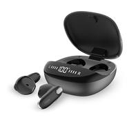 Mixx StreamBuds Charge 2 Hybrid True Wireless Earbuds, Bluetooth Wireless In-Earphones, In-Ear Headphones, 36 Hours Playtime, Digital Display, Hands-Free Calling, Qi Charging Compatible