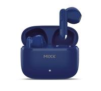 Mixx StreamBuds Switch A7 Silicone-Free True Wireless Earbuds - Bluetooth 5.4 In-Ear Headphones with USB-C Charging Case, 18H Playtime, Quick Charge, Touch Controls, Voice Assistant, (Navy)