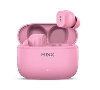 Mixx StreamBuds Switch D7 True Wireless Earbuds - Bluetooth 5.4, 18-Hour Playtime, Quick Charge, Comfort-Fit Silicone Earbuds, Touch Controls, Voice Assistant Compatible (Pink)