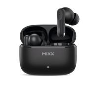Mixx StreamBuds Switch S7 True Wireless Bluetooth Earbuds - Soft Silicone Cushions (S/M/L), 18H Playtime, USB-C Charging Case, Quick Charge, Touch Controls, Hands-Free Calling (BLACK)