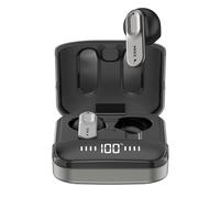 Mixx StreamBuds Ultra Hybrid True Wireless Earbuds, Bluetooth Wireless Earphones, 24-Hour Battery, Zinc Alloy Case, Customizable Sound with Mixx App (Black)