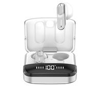 Mixx StreamBuds Ultra Hybrid True Wireless Earbuds, Bluetooth Wireless Earphones, 24-Hour Battery, Zinc Alloy Case, Customizable Sound with Mixx App (Silver-white)