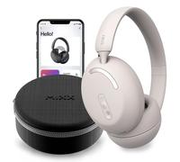 Mixx StreamQ D2 Wireless Over-Ear Headphones - 40-Hour Battery Life, Quick Charge, Hands-Free Calling, Foldable Design, Plush Ear Cushions, Voice Assistant Compatible, Control App, 3.5mm Cable In