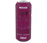 Mixxd Punch Carbonated Energy Drink With A Refreshing Punch Taste 500ml (Pack of 12) "Energize Mind and Body," "Fuel Your Passion," and "Find Your Power"