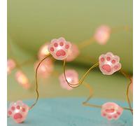 MIYA LIFE Christmas Fairy Lights Cat Paw Cute String Lights Cat Light - Ideal Cat Decorations for Cat Christmas Tree Cat Ornaments String Lights for Kids Bedroom Cute Lights for Bedroom