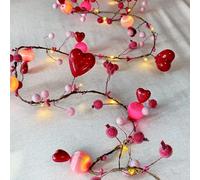 MIYA LIFE Valentines Day Garland Balloon Heart String Lights Battery Operated Valentine Lights Indoor Heart Garland Ideal Valentines Day Decorations for Home Wedding Tree Decorations.