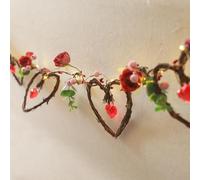 MIYA LIFE Valentines Day Garland Rattan Heart String Lights Battery Operated Valentine Lights Indoor Heart Garland Ideal Valentines Day Decorations for Home Wedding Tree Decorations