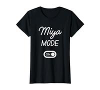Miya Mode On Name Value Graphic T-Shirt, Women, Black, L