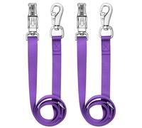 MIYABALA Cross Ties for Horse,Heavy Duty Nylon Trailer Tie with Strong Panic Snap and Bull Snap,Adjustable Length from 45.2" to 78.7",Professional Horse Supplies（Purple）