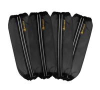 MIYABALA Fly Boots for Horses Set of 4,Universal Size Fine Mesh Horse Fly Boots with Built-in Metal Support,Fly Leggings for Horses with Fleece Trimming and Reflective Webbing (Black)