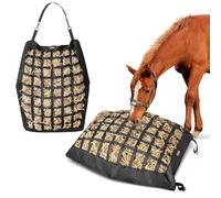 MIYABALA Hay Bag for Horses,Slow Feeder Hay Bag for Gound Feeding,Heavy Duty Oxford Hay Feed Bag for Horses,Goats,Cows,Donkeys with Large Opening and Adjustable Strap for Easy Filling and Hanging