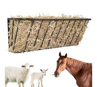 MIYABALA Hay Feeder for Horses,35.5'' Long Hay Rack with 20 Gallon Large Capacity,Heavy Duty Steel Wall Mounted Hay Feeder Rack for Horses,Goats,Sheep in Stable and Farm
