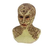 Miyabitors cosplay mask Reptile Snake Skin Mask With Neckline Creepy Devil Demon Ghost Monster Full Head Latex Cosplay Mask