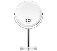 MIYADIVA 20X Magnifying makeup mirror,Double Sided 1X & 20X magnifying mirror with stand,Magnifying mirror 20x,Tabletop Magnified Vanity Mirror with 360°Rotation for Bathroom or Bedroom