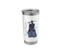 Miyamoto Musashi with Two Katanas Stainless Steel Insulated Tumbler