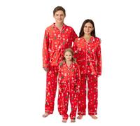 Miyanuby Christmas Family Pajamas Matching Sets Long Sleeve Button Down Satin Pjs Men Women Kids Satin 2024 Fashion Holiday Sleepwear Pants Set