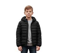 Miyanuby Kids Unisex Lightweight Puffer Jacket Packable Bubble Coat Down Coats with Zipper Pockects Zip Up Hooded Outwear for 9-16Y Teen Boys Girls