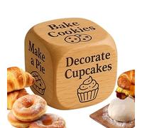 Miyanvuo Activity Decision Dice, Kitchen Dessert Cooking Gadget, Six-Sided Baking Activity Decision Dice, for Kitchen Home Bakery Family Gathering Party Teens Couples Adults