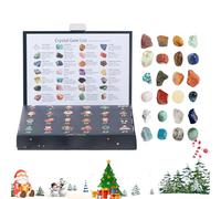Miyanvuo Christmas Calendar - Christmas Countdown Calendars,Minerals Collection Ore Gem 24 Day for Kids Women Men Teen Boys Girls Party Home Decor Holiday Season