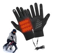 Miyanvuo Electric Heated Gloves, Electric USB Heated Gloves Screen Touch, 1 Pair Warm Windproof Mittens Hands Warmer for Cycling Running Hiking Driving Snowboarding