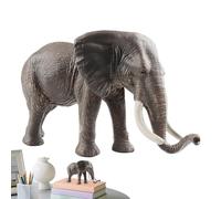 Miyanvuo Elephant Figurine | Elephant Model Figure Education Toy - Realistic Solid Sculpture, Boys Girls Early Learning Ornament for Library Kindergarten Patio Garden Backyard
