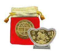 Miyanvuo Rare Coin - New Year of the Horse Chinese Coin,Wealth and Success Charm Souvenir Keepsake for Challenge Decoration Home Party Favor New Year Spring Festival Collection Kids Women Men Adults