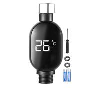 Miyanvuo Shower Temperature Display | Water Temperature Sensor Gauge with Led Digital Display for Baby Bath | Waterproof Home Improvement Bathroom Accessories for Household Restroom Apartment Hotel