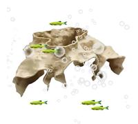 Miyanvuo Shrimp Cave, Realistic Betta Hiding Hole Tunnel, Aquarium Underground Cave, for Feeding Resting Freshwater Aquatic Underwater Beginners Fishing Plants