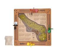 Miyanvuo Tabletop Dice Golf Game, Wooden Mini Golf Board Game, Fun And Challenging Golfs Dices Games Set, With Dice & Pegs, Handcrafted Compact, 1-4 Players, For Family Games Night & Golfs Lovers