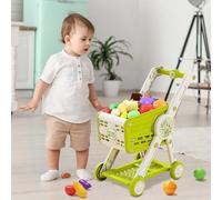 Miyanvuo Toy Shopping Cart for Toddler 1-3,Kids Shopping Cart Trolley Play Set - Store Grocery Accessories for Sorting Learning Baby Toddler Age 1-3 and up Pretend Play