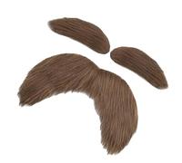 Miyanvuo Yellow Mustache - Self-Adhesive Cosplay Props - Adults Role Play Beard Eyebrows,for Adults Men Women Photoshoot Party Carnival Easter Christmas Theater Stage