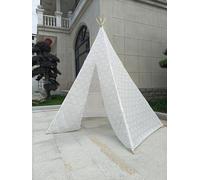 Miyaya 5 Sides Lace Teepee Tent for Adults - 80" x 80" x 87" Indoor/Outdoor, Indian Style, Princess Lace, Wedding, Beach, Picnic (White)