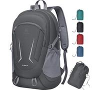 MIYCOO Ultra Lightweight Packable Backpack for Travel Camping, 45L Hiking Backpack Waterproof Foldable Daypack for Men Women Grey, Grey, 45L US, Lightweight Packable Backpack