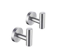 Miyili Bathroom Coat Hook SUS 304 Stainless Steel Towel/Robe Clothes Hook for Bath Kitchen Garage Heavy Duty Wall Mounted Brushed Finish 2 Pack, B01N2