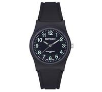 Miykon Black Sports Watches for Men Analog - 100M Waterproof Watch with Second Hand Wrist Watch - Shockproof Resin, Luminous Hands, Japanese Quartz with 4 Year Battery Life, Black Dial, Green Arabic