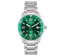 Miykon Men's Sports Dive Watch, Quickset Date, Luminous, Rotating Bezel | Ion Polished Solid Stainless Steel Bracelet, Push Foldover Clasp with Safety Buckle, Japanese Quartz, 50M Water Resistant
