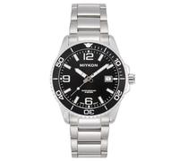 Miykon Men's Sports Dive Watch, Quickset Date, Luminous, Rotating Bezel | Ion Polished Solid Stainless Steel Bracelet, Push Foldover Clasp with Safety Buckle, Japanese Quartz, 50M Water Resistant