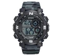 Miykon Military Watches for Men - Tactical Digital Mens Sports Watches - Shockproof Resin, Super Illuminator, Stopwatch & Timer, Alarm, Dual Time, 24hr Military Time, 100M Waterproof Watch, Black