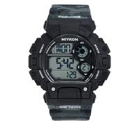 Miykon Military Watches for Men - Tactical Digital Mens Sports Watches - Shockproof Resin, Super Illuminator, Stopwatch & Timer, Alarm, Dual Time, 24hr Military Time, 100M Waterproof Watch, Black