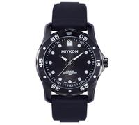 Miykon Silicone Watches for Men - Sport Watch, Japanese Quartz, Water Resistant, 45mm - Model B2G04, Black, Watch, Sport Watch, Casual Watch, Diving Watch