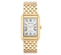 Miykon Vintage Watches for Men | Tank Square Mens Dress Watch with Ion Polished Solid Stainless Steel Bracelet | Scratch Resistant Glass, Japanese Quartz, 100ft Water Resistant, Gold Bracelet, White