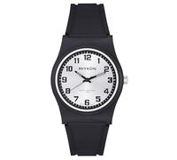 Miykon Waterproof Watches for Men | Casual Black Easy Reader Analog Watch | Lightweight Shockproof Resin, Luminous Hands and Second Hand, Japanese Quartz with 4 Year Battery Life, 100M Water Resistant