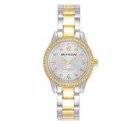 Miykon Women’s Classic Solid Stainless Steel Watch, Two-Tone Bracelet, Silver Dial, 31mm, Classic, Chic, Luxury, Dress, Office Wear, Casual, Elegant, Metal